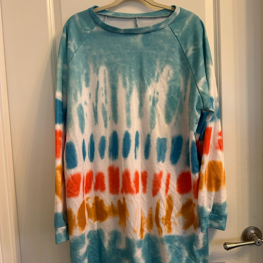 Colorful Tie-Dye Long Sleeve Shirt